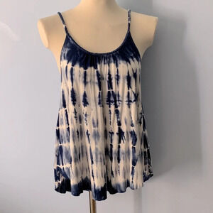 American eagle AEO soft & sexy tie dye blue and white swing tank size small